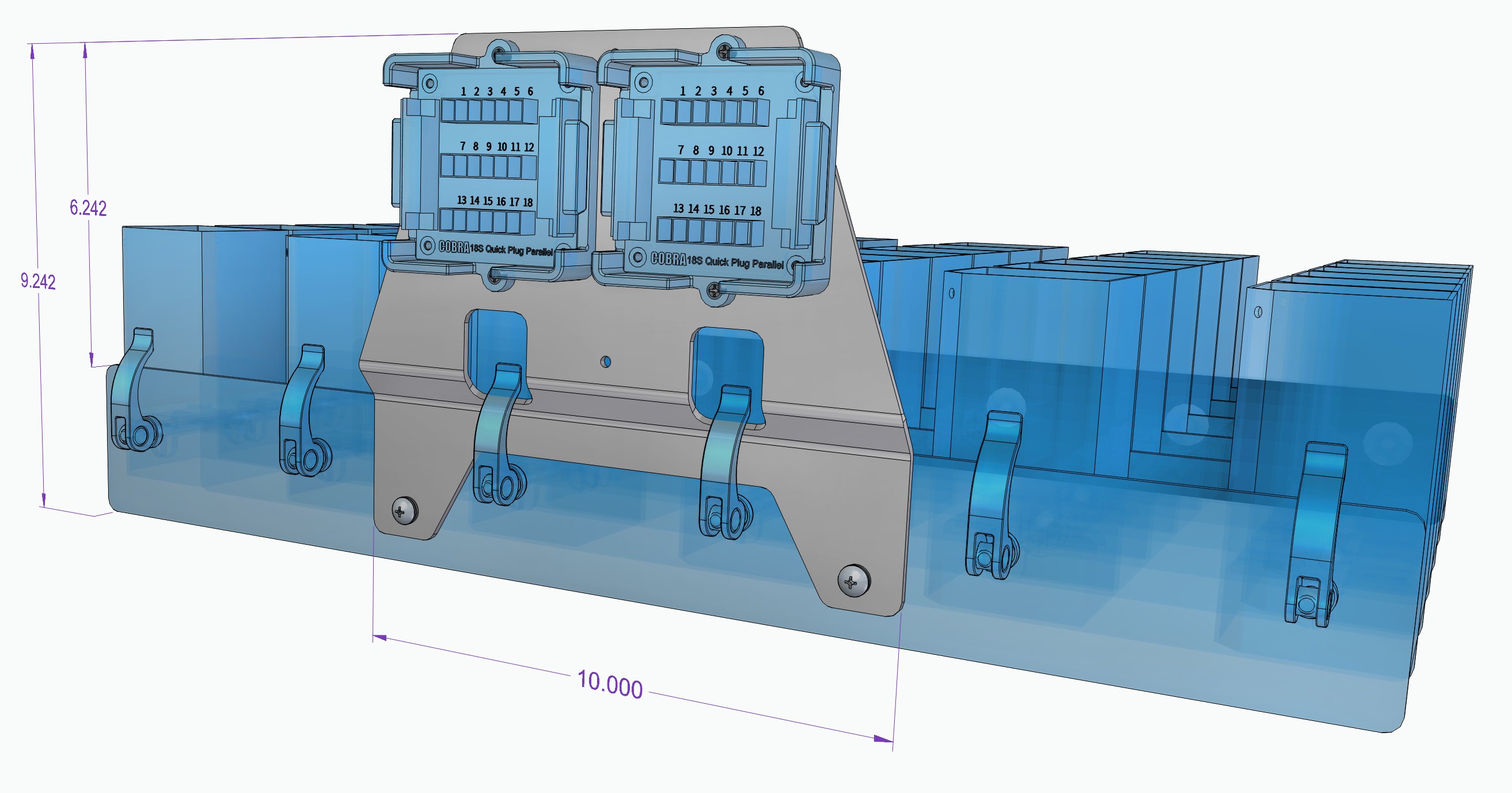 Front Slat Mount installed on X6 rack